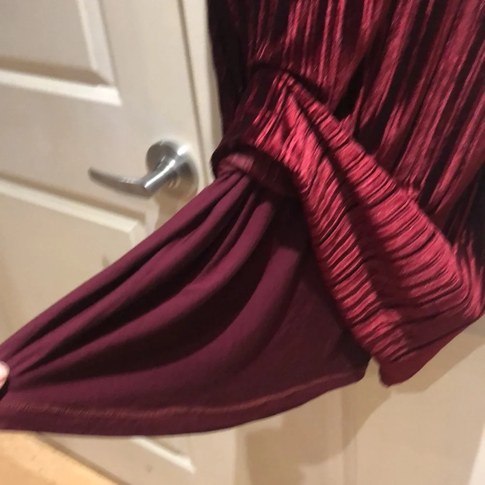 🇺🇸 Tart Burgundy Velvet Dress - Small - Picture 11 of 12